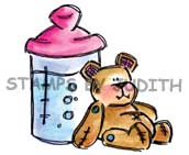H-208-HK Bear w. Bottle